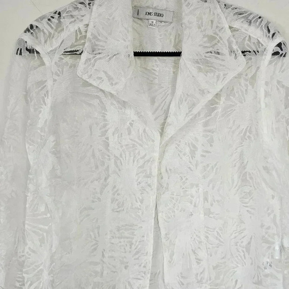 Jones Studio Mesh Lace Jacket 1X NWT - Picture 3 of 5